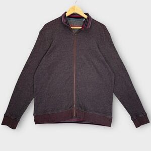 Robert Graham Mens XL Sweater Full Zip Jacket Knit Striped‎ Multicolor Preppy